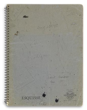 JEAN COCTEAU (1889-1963)  Original sketchbook. Le Mystère et Antigone [cover title].